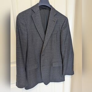 Brooks Brothers Blue & Charcoal Plaid Blazer